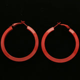 Mi Amore Hoop-Earrings Red