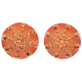 Mi Amore Post-Earrings Peach/Silver-Tone