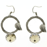 Mi Amore Leaf Drop-Dangle-Earrings Silver-Tone/Yellow