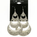 Mi Amore Drop-Dangle-Earrings Silver-Tone