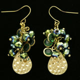 Mi Amore Drop-Dangle-Earrings Gold-Tone/Green