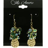 Mi Amore Drop-Dangle-Earrings Gold-Tone/Green