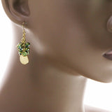 Mi Amore Drop-Dangle-Earrings Gold-Tone/Green