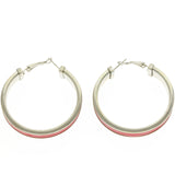 Mi Amore Hoop-Earrings Silver-Tone/Red