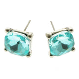 Mi Amore Post-Earrings Blue/Silver-Tone