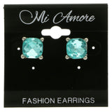 Mi Amore Post-Earrings Blue/Silver-Tone