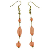 Mi Amore Dangle-Earrings Gold-Tone/Pink