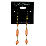 Mi Amore Dangle-Earrings Gold-Tone/Pink