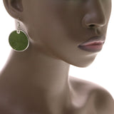 Mi Amore Dangle-Earrings Green/Silver-Tone