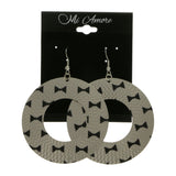 Mi Amore Bow Tie Dangle-Earrings Silver-Tone/Black