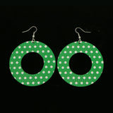 Mi Amore Dangle-Earrings Green/White