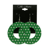 Mi Amore Dangle-Earrings Green/White