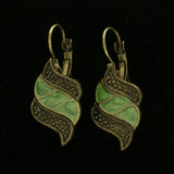 Mi Amore Dangle-Earrings Bronze-Tone/Green
