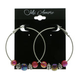 Mi Amore Hoop-Earrings Silver-Tone/Red