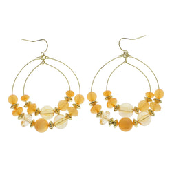 Mi Amore Drop-Dangle-Earrings Orange/Gold-Tone