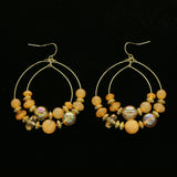 Mi Amore Drop-Dangle-Earrings Orange/Gold-Tone