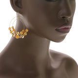 Mi Amore Drop-Dangle-Earrings Orange/Gold-Tone