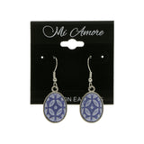 Mi Amore Dangle-Earrings Blue/Silver-Tone