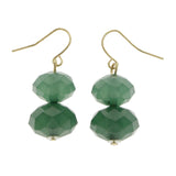 Mi Amore Dangle-Earrings Green/Gold-Tone