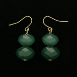 Mi Amore Dangle-Earrings Green/Gold-Tone