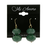 Mi Amore Dangle-Earrings Green/Gold-Tone