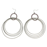 Mi Amore Drop-Dangle-Earrings Silver-Tone/Purple