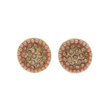 Mi Amore Post-Earrings Pink/Gold-Tone