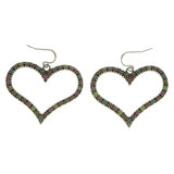 Mi Amore Heart Dangle-Earrings Multicolor