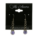 Mi Amore Dangle-Earrings Silver-Tone/Purple