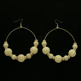 Mi Amore Dangle-Earrings White/Gold-Tone