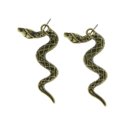 Mi Amore Snake Dangle-Earrings Copper-Tone