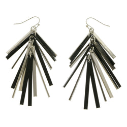 Mi Amore Drop-Dangle-Earrings Silver-Tone/Black