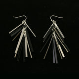 Mi Amore Drop-Dangle-Earrings Silver-Tone/Black