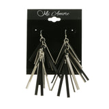 Mi Amore Drop-Dangle-Earrings Silver-Tone/Black