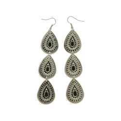 Mi Amore Drop-Dangle-Earrings Silver-Tone/Black