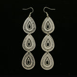 Mi Amore Drop-Dangle-Earrings Silver-Tone/Black