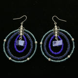 Mi Amore Drop-Dangle-Earrings Blue/Silver-Tone