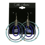 Mi Amore Drop-Dangle-Earrings Blue/Silver-Tone