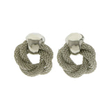 Mi Amore Post-Earrings Silver-Tone