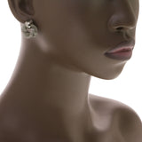 Mi Amore Post-Earrings Silver-Tone