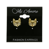 Mi Amore Fox Post-Earrings Gold-Tone