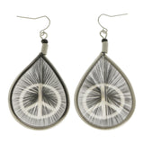 Mi Amore Peace Dangle-Earrings Silver-Tone/Black