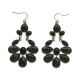 Mi Amore Drop-Dangle-Earrings Black/Dark-Silver