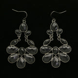 Mi Amore Drop-Dangle-Earrings Black/Dark-Silver