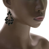 Mi Amore Drop-Dangle-Earrings Black/Dark-Silver