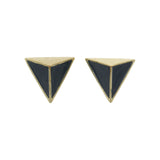 Mi Amore Post-Earrings Blue/Gold-Tone