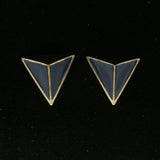 Mi Amore Post-Earrings Blue/Gold-Tone