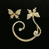 Mi Amore Butterfly Dangle-Earrings Gold-Tone