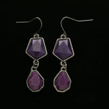 Mi Amore Drop-Dangle-Earrings Purple/Dark-Silver