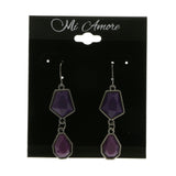 Mi Amore Drop-Dangle-Earrings Purple/Dark-Silver